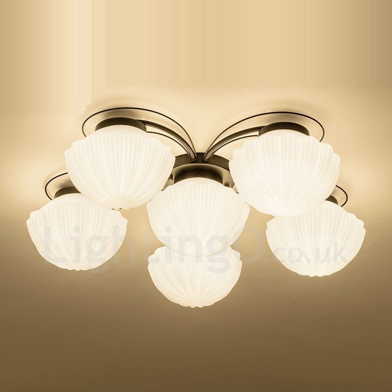 Lampadario rustico a 6 luci con LED integrato e attacco E27