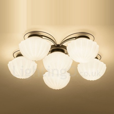 Lampadario rustico a 6 luci con LED integrato e attacco E27