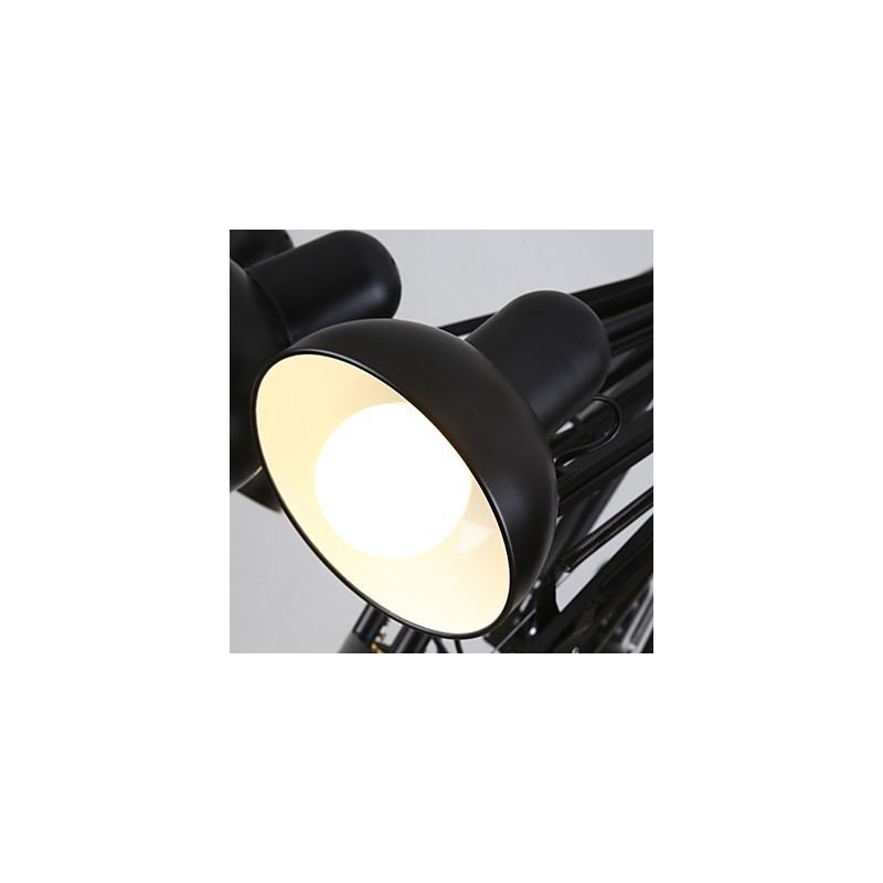 Lampadario mini moderno contemporaneo in metallo, 3 luci E26/E27, nero