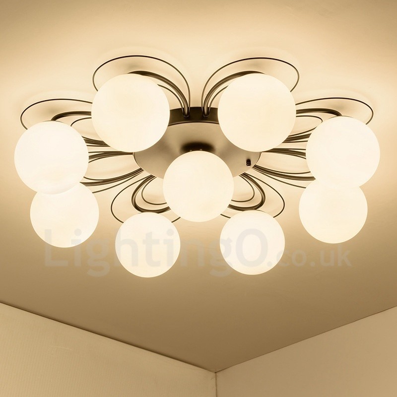 Lampadario rustico a 9 luci con LED integrato e attacco E27