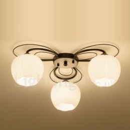 Lampadario rustico a 3 luci con LED integrato e attacco E27 55 x 19 mm