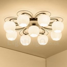 Lampadario rustico a 9 luci con LED integrato