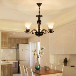 Lampadario in metallo Rustic Lodge a LED integrato 3 luci 64x42 cm