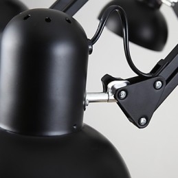 Lampadario mini moderno contemporaneo in metallo, 3 luci E26/E27, nero