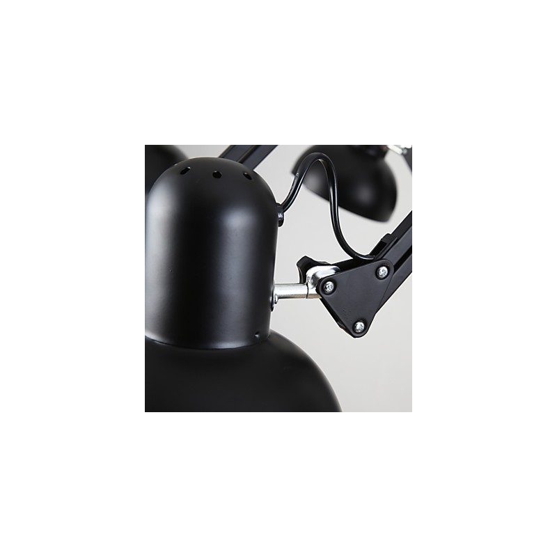 Lampadario mini moderno contemporaneo in metallo, 3 luci E26/E27, nero