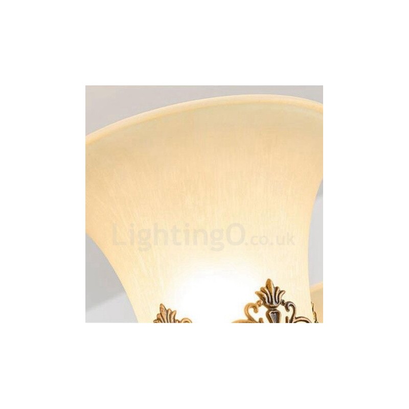 Lampadario LED integrato Rustic Lodge a 8 luci in metallo 85 x 42 cm