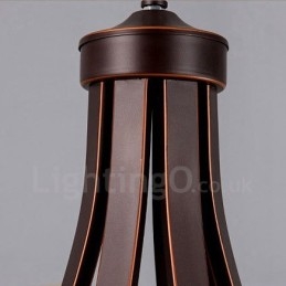Lampadario Rustic Lodge in metallo con LED integrato, 6 luci, 80x45 cm