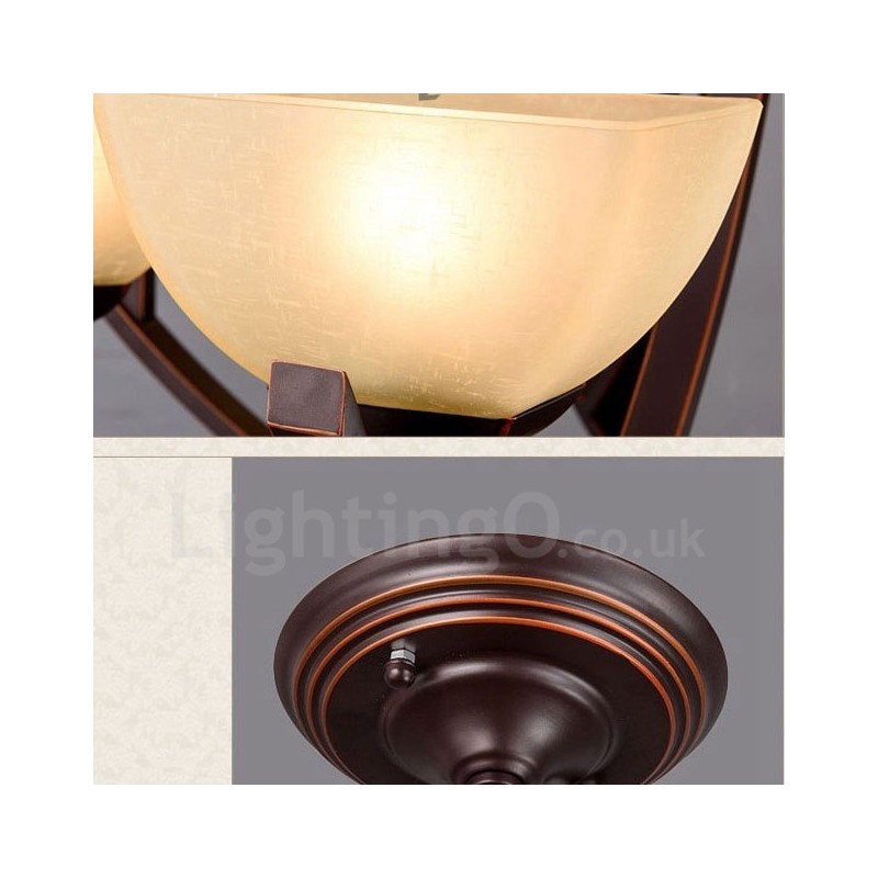 Lampadario Rustic Lodge in metallo con LED integrato 8 luci 90 x 48 cm