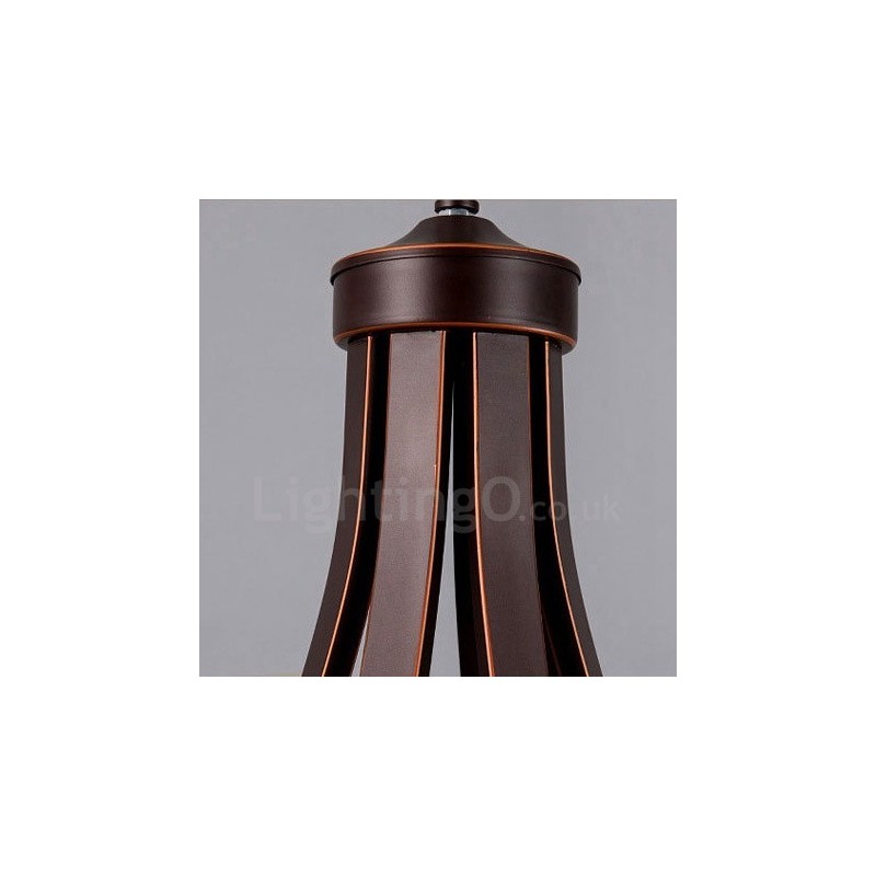 Lampadario Rustic Lodge in metallo con LED integrato 8 luci 90 x 48 cm