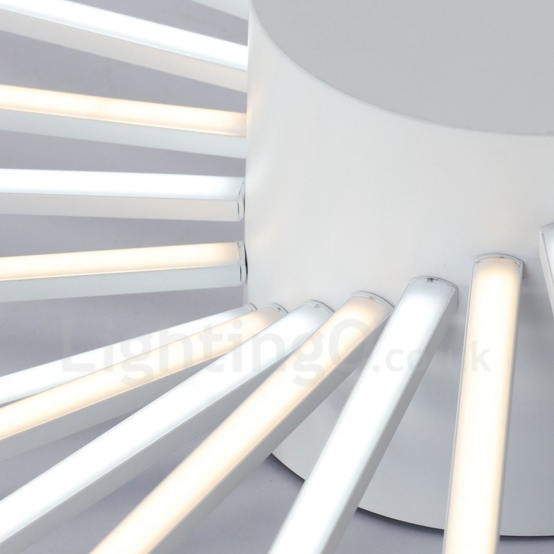 Lampadario moderno contemporaneo in metallo con LED integrato, 28 luci, 105 x 66 x 15 cm