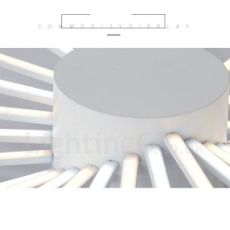 Lampadario moderno contemporaneo in metallo con LED integrato, 28 luci, 105 x 66 x 15 cm