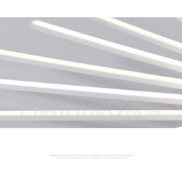 Lampadario moderno contemporaneo in metallo con LED integrato, 28 luci, 105 x 66 x 15 cm