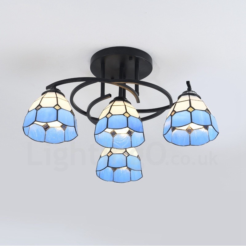 Lampadario mediterraneo a 4 luci 58 x 30 cm