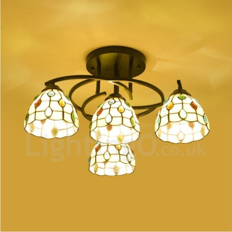 Lampadario mediterraneo a 4 luci 58 x 30 cm E27