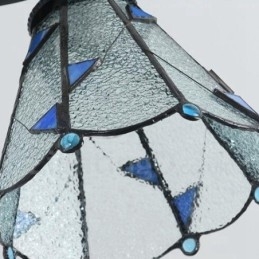 Lampadario mediterraneo in metallo a 9 luci 78x30 cm