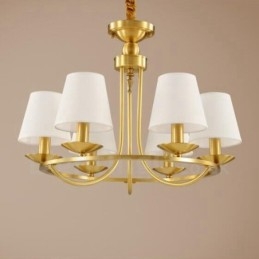 Lampadario rustico Lodge in rame e metallo a 6 luci LED integrato 60 x 45 cm