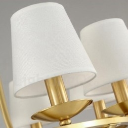 Lampadario rustico Lodge in rame e metallo a 6 luci LED integrato 60 x 45 cm