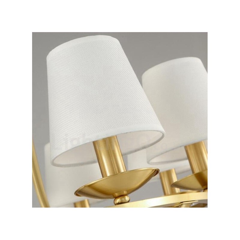 Lampadario rustico Lodge a LED integrato 8 luci rame e ottone 70 x 50 cm