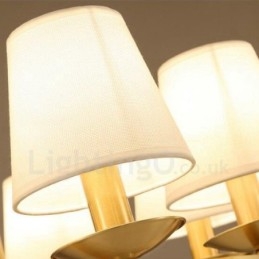 Lampadario rustico Lodge a LED integrato 8 luci rame e ottone 70 x 50 cm