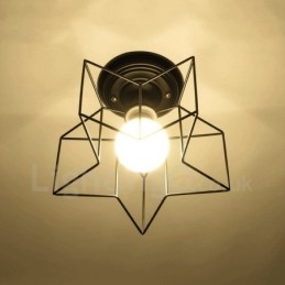 Lampadario rustico a luce singola LED integrato 42 x 11 cm