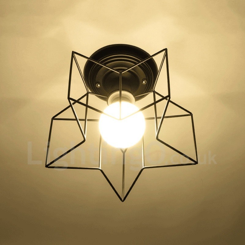 Lampadario rustico a luce singola LED integrato 42 x 11 cm