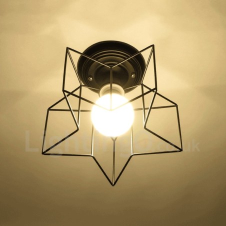 Lampadario rustico a luce singola LED integrato 42 x 11 cm