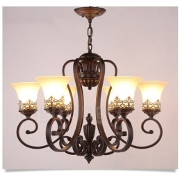 Lampadario Rustico Rustic Lodge in metallo a 6 luci, LED integrato, 70 x 53 cm