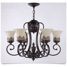 Lampadario Rustico Rustic Lodge in metallo a 6 luci, LED integrato, 70 x 53 cm