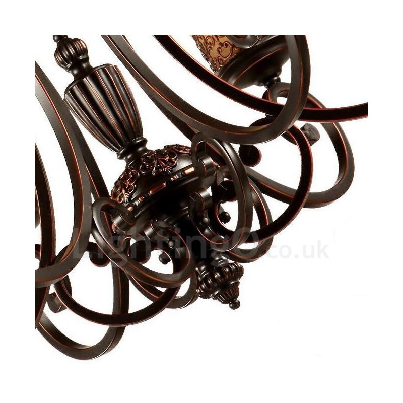 Lampadario Rustico Rustic Lodge in metallo a 6 luci, LED integrato, 70 x 53 cm