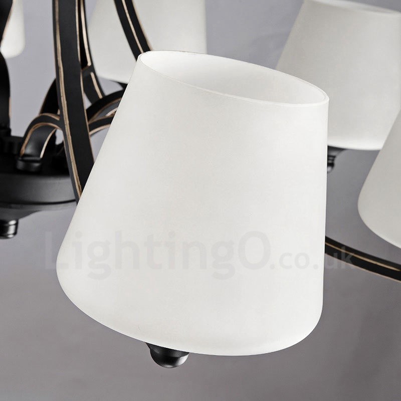 Lampadario rustico Lodge in metallo con LED integrato 3 luci 45 x 40 cm