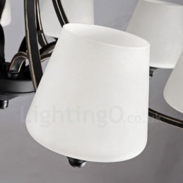 Lampadario rustico in metallo Rustic Lodge a 8 luci con LED integrato 80x40 cm