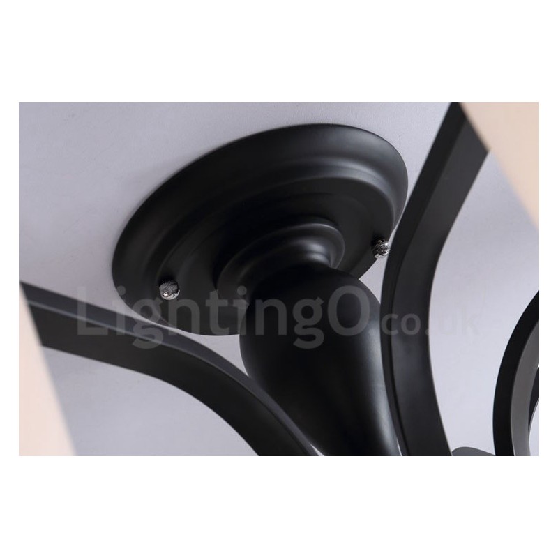 Lampadario Country in metallo e vetro a 8 luci E27 90 x 31 mm