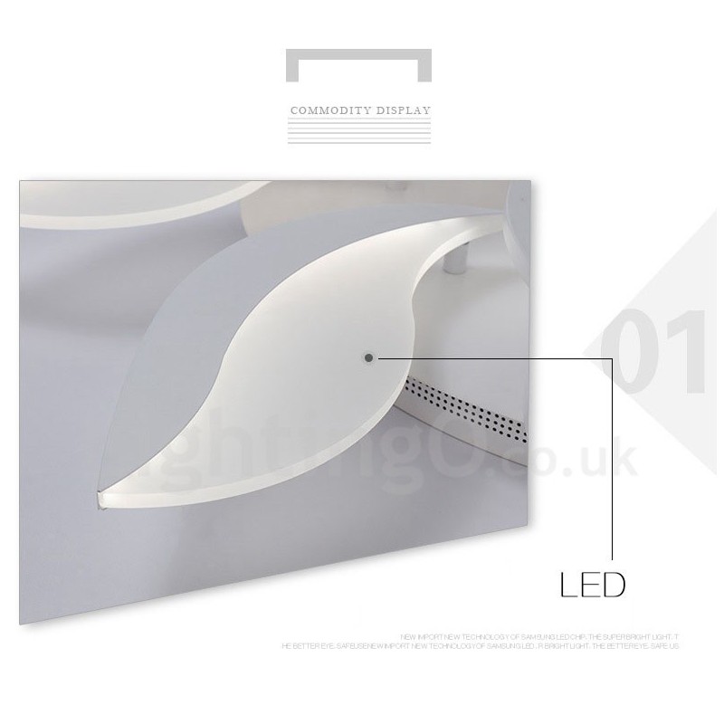 Lampadario moderno contemporaneo a 3 luci con LED integrato 60 x 10 cm