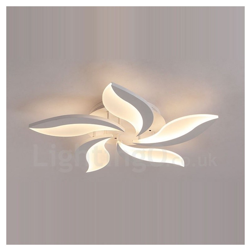 Lampadario moderno contemporaneo LED integrato 5 luci 70 x 10 cm