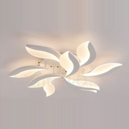 Lampadario LED integrato moderno contemporaneo 68 W 9 luci 80x15 cm