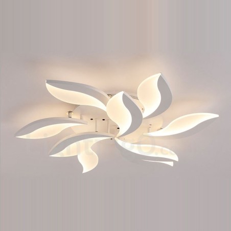 Lampadario LED integrato moderno contemporaneo 68 W 9 luci 80x15 cm