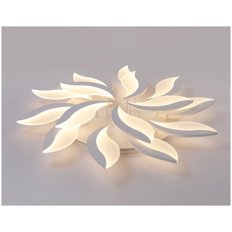 Lampadario contemporaneo LED integrato 15 luci 128 W 120 x 15 cm