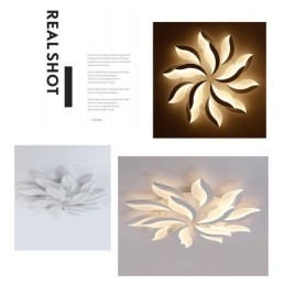 Lampadario contemporaneo LED integrato 15 luci 128 W 120 x 15 cm