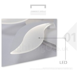 Lampadario contemporaneo LED integrato 15 luci 128 W 120 x 15 cm