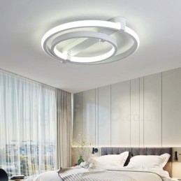 Lampadario LED moderno a 2 anelli 40+60 cm con telecomando