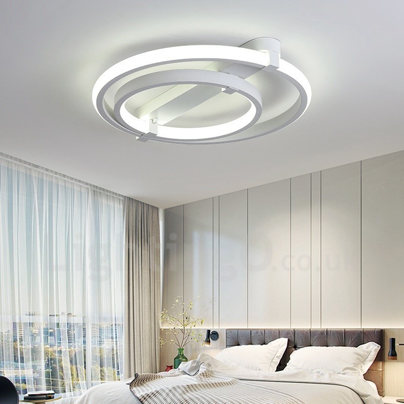 Lampadario LED moderno a 2 anelli 40+60 cm con telecomando