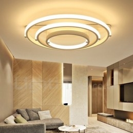 Lampadario moderno contemporaneo a 3 anelli LED integrato 40+60+80 cm