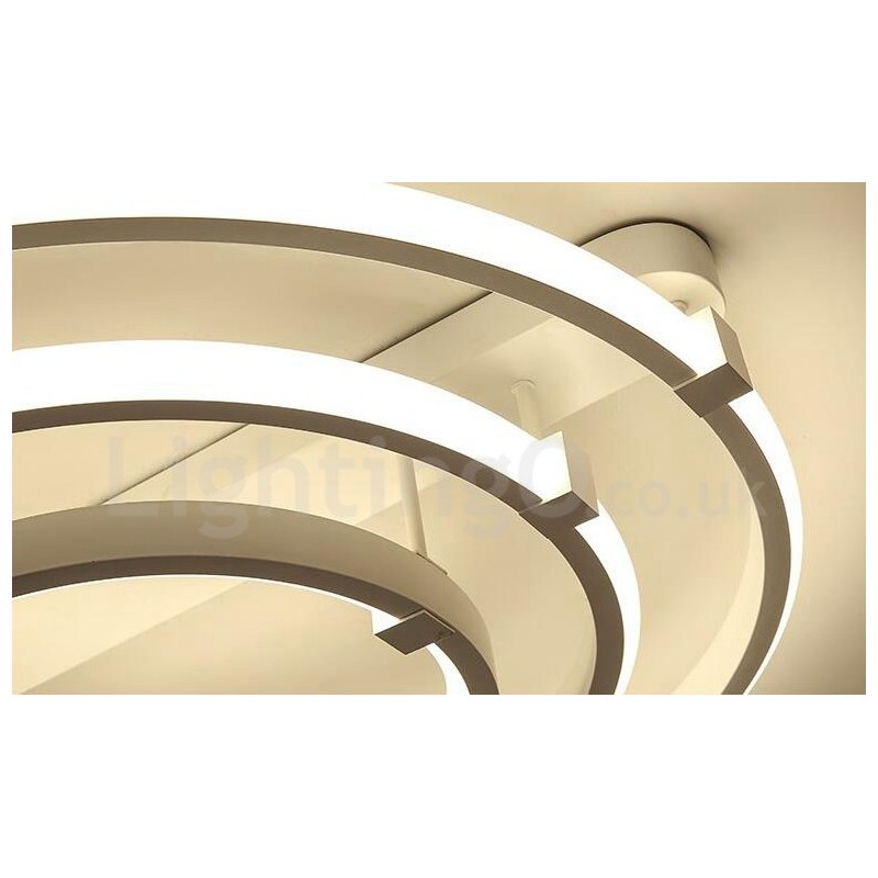 Lampadario moderno contemporaneo a 3 anelli LED integrato 40+60+80 cm