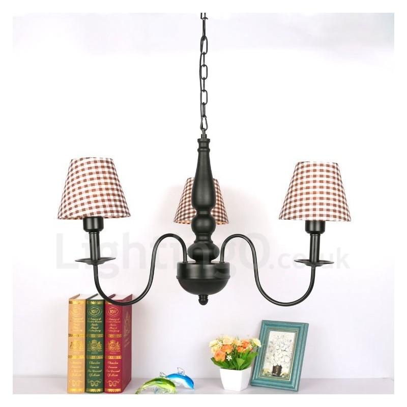 Lampadario classico tradizionale in metallo con LED integrato 3 luci 1200 x 1200 mm