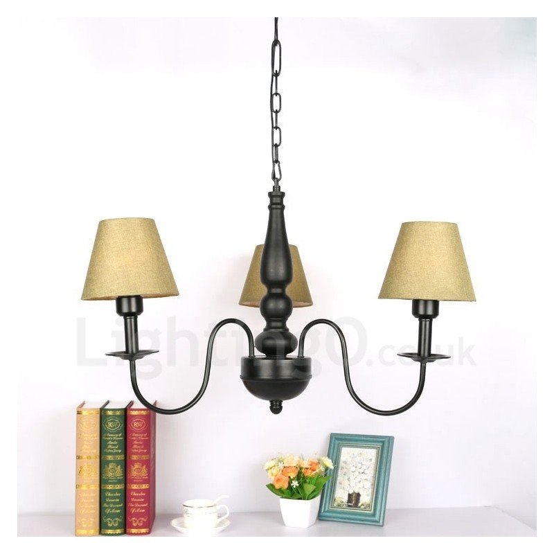 Lampadario classico tradizionale in metallo con LED integrato 3 luci 1200 x 1200 mm