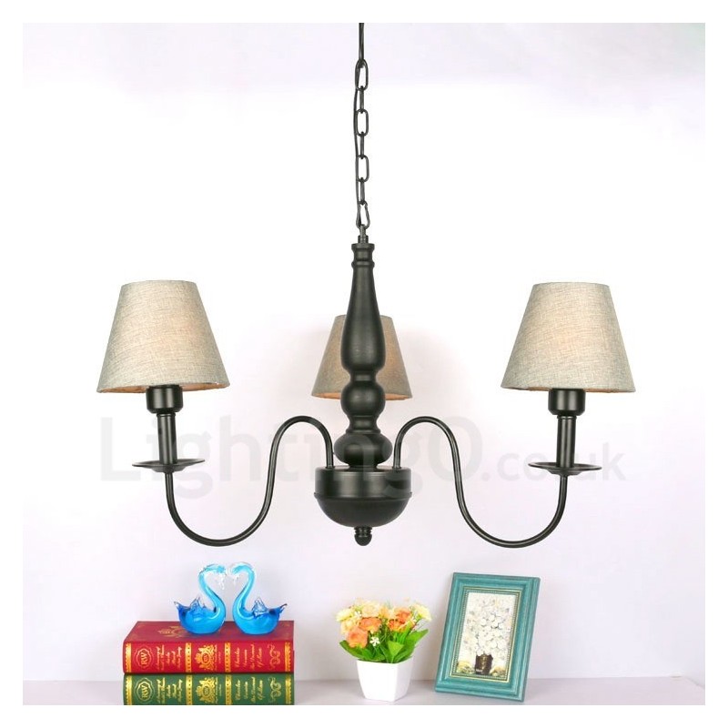 Lampadario classico tradizionale in metallo con LED integrato 3 luci 1200 x 1200 mm