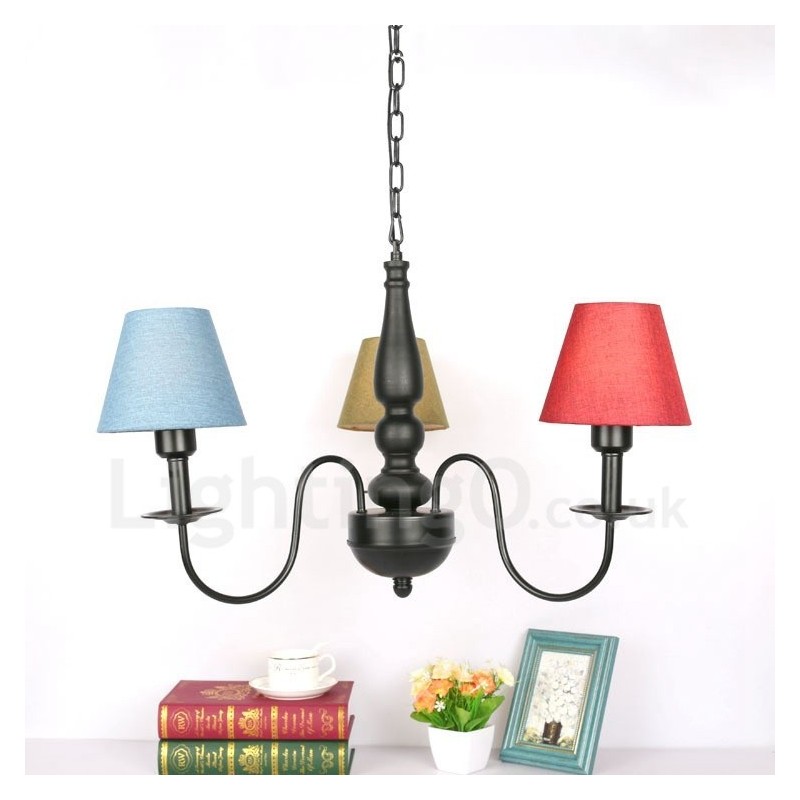 Lampadario classico tradizionale in metallo con LED integrato 3 luci 1200 x 1200 mm