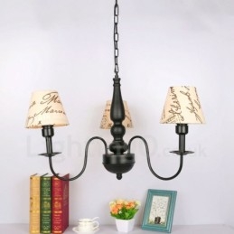 Lampadario classico tradizionale in metallo con LED integrato 3 luci 1200 x 1200 mm