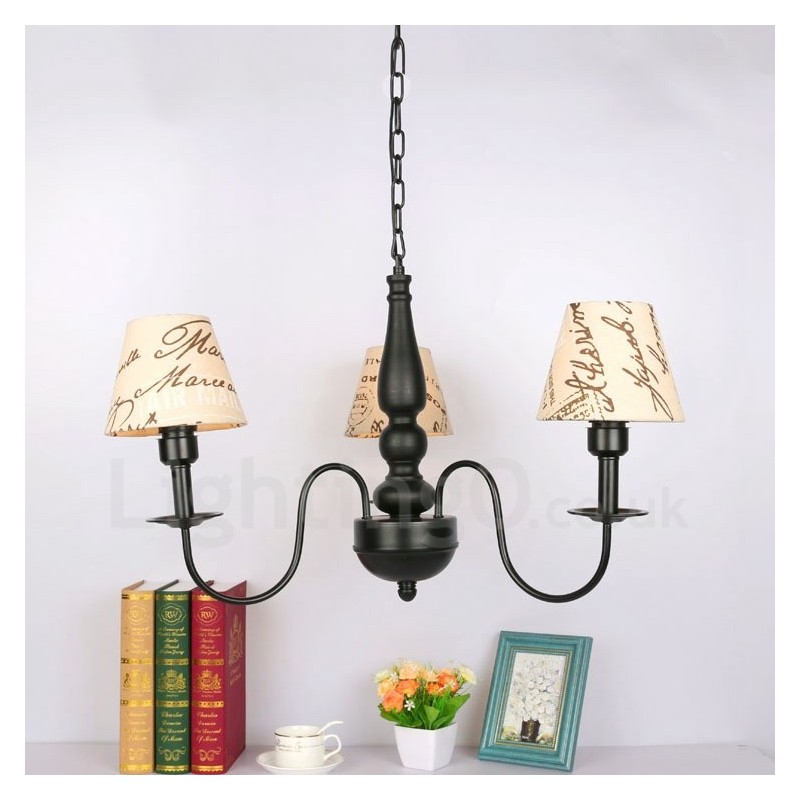 Lampadario classico tradizionale in metallo con LED integrato 3 luci 1200 x 1200 mm