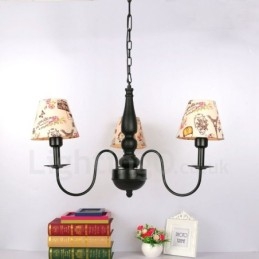 Lampadario classico tradizionale in metallo con LED integrato 3 luci 1200 x 1200 mm